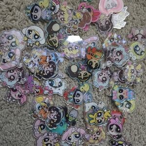 Powerpuff Girls 4cm Acrylics For Diy-50pcs